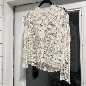 Ralph Lauren white lace crewneck size xs